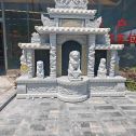 山西芝麻白中国黑石材套墓 花岗岩墓碑