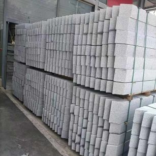山西芝麻白树围石 树池