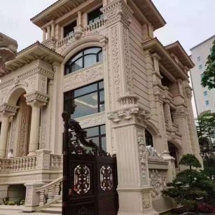 山西黄金麻别墅外墙异形定制